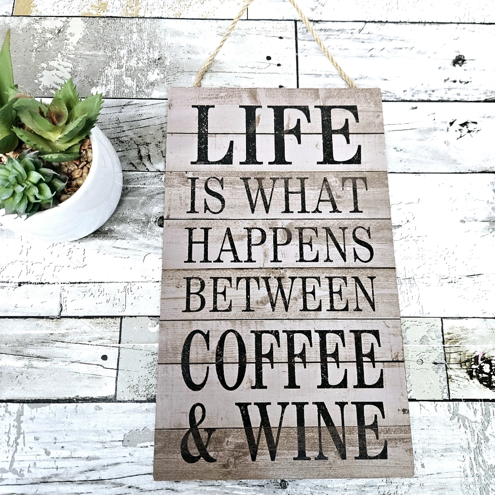 Coffee & Wine Farmhouse Sign - Picture 4 of 7